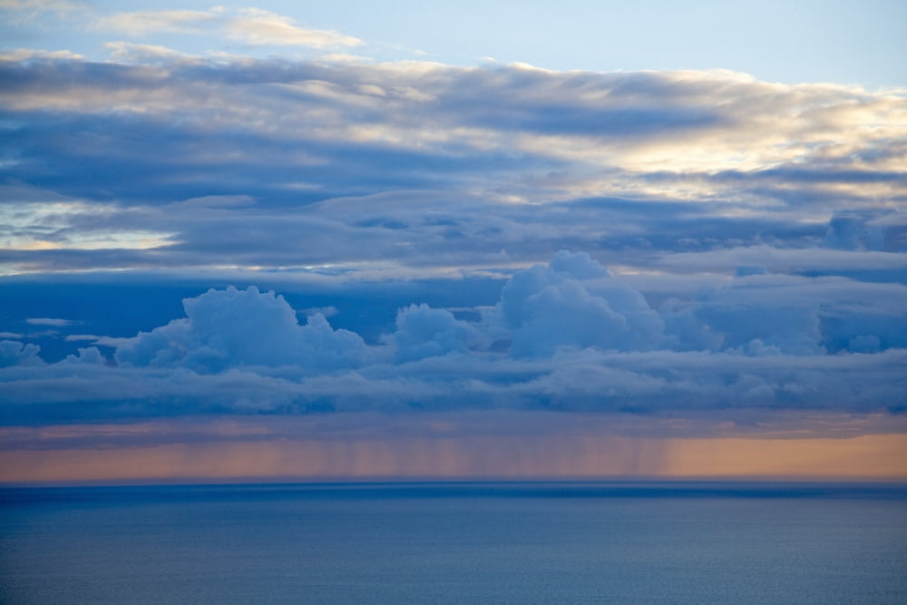 Atlantic Ocean Co Clare Ireland Rain Showers Over The Ocean Canvas Art - Gareth McCormack Design Pics (36 x 24)
