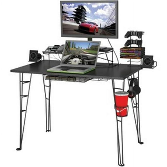Atlantic Gaming Desk 33935701, Black Carbon Fiber