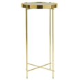 thumbnail image 1 of Atlantic Ritz Accent Side Table with Glass Top, 24" Tall, Gold, 1 of 15