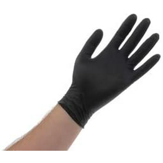 Atlantic Safety Products Black Lightning Exam Gloves, Disposable, Extra Large