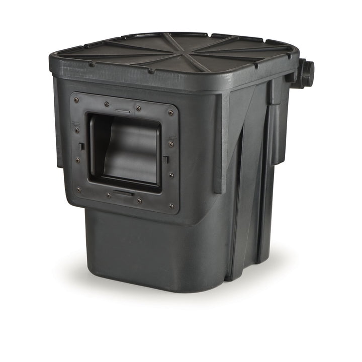 Black Heavy-Duty Pond Skimmer with Stainless Steel Frame