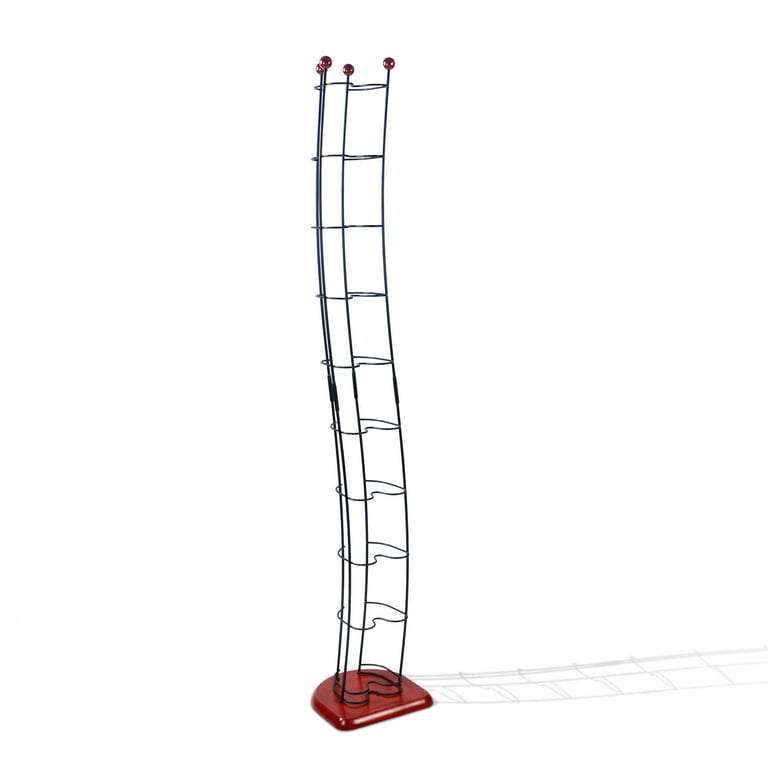 Atlantic Wave Multimedia Wire Tower, Wooden DVD/CD Rack with