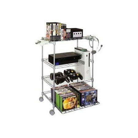 Atlantic Inc 30" Gamekeeper 4-Tier Wire Gaming Tower in Silver