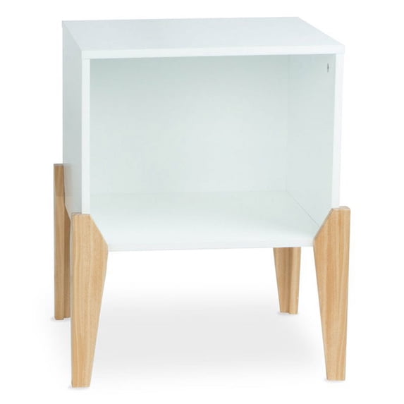 Atlantic Wood Open End Table, White