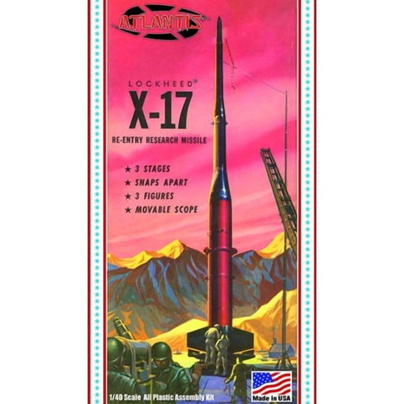 Lockheed X-17 Re-Entry Research Missile United States Air Force (USAF) 1/40 Scale Model Kit