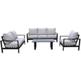 thumbnail image 1 of Atlantis Aluminum Frame Deep Seating Set for 6 in Brown/Silver Cushion, 1 of 9