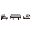 thumbnail image 1 of Atlantis Aluminum Frame Sofa and Club Chair Set in Brown/Silver Cushion, 1 of 7
