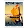 thumbnail image 1 of Atlantis Autumn Cruises - Royal Mail Ltd. - Vintage Ocean Liner Travel Poster by Percy Padden c.1936 - Master Art Print (Unframed) 9in x 12in, 1 of 4
