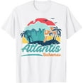 thumbnail image 1 of Atlantis Bahamas Beach Summer Surfing Sun Set Palm Trees T-Shirt, 1 of 4