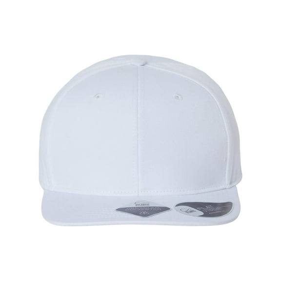 Atlantis Headwear B02495000 Sustainable Flat Bill Cap, White - Adjustable Size