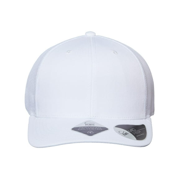 Atlantis Headwear B97995000 Sustainable Trucker Cap, White - Adjustable Size