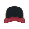 thumbnail image 1 of Atlantis Headwear RAPPER Sustainable Canvas Cap-Navy/ Burgundy/ Khaki, 1 of 3