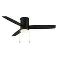 thumbnail image 1 of Atlantis Indoor and Outdoor 3-Blade Pull Chain Flush Mount Ceiling Fan 52in Matte Black with 3000K LED Light Kit, 1 of 5