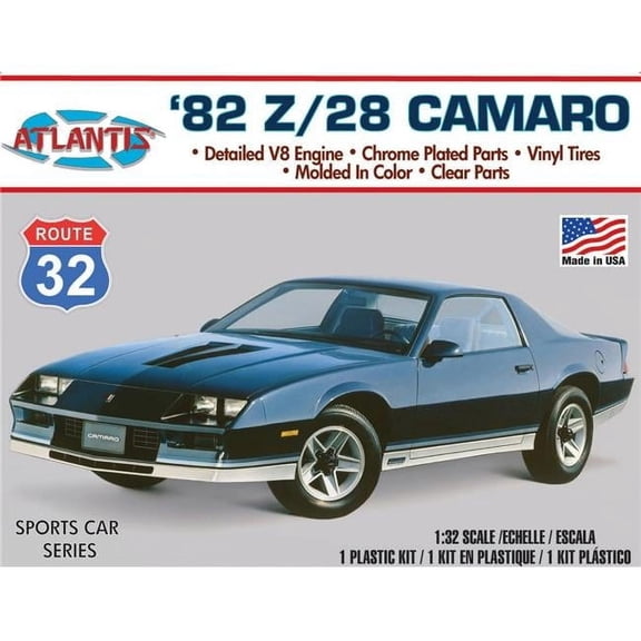 Atlantis Models M2004 1982 Camaro Z28 Route 32 1:32 Scale Plastic Model Kit