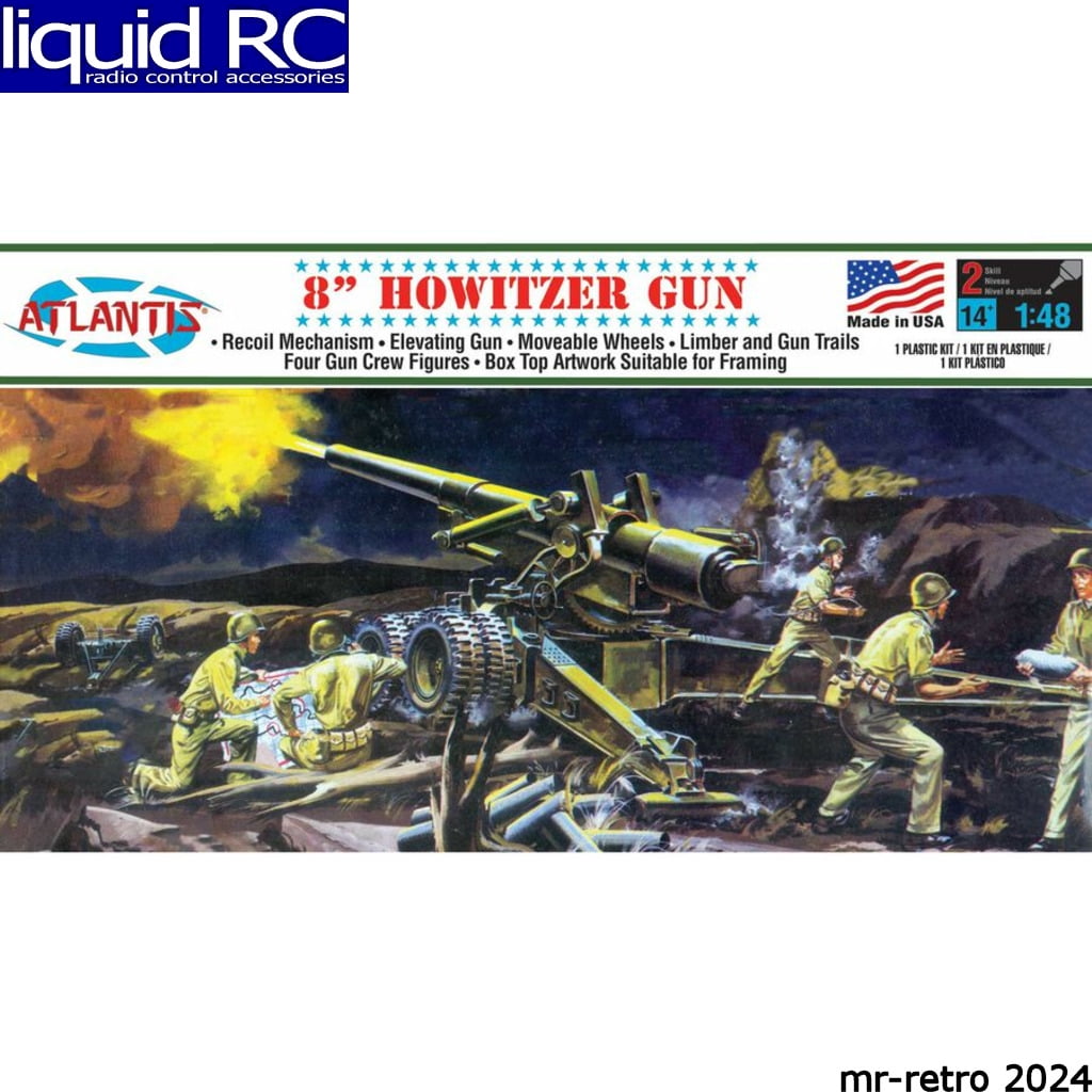 Atlantis Models A307 1/48 8 Inch Howitzer Gun Plastic Model Kit