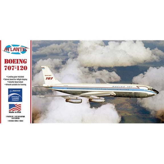Atlantis Boeing Plastic Model Kit with Swivel Stand Aircraft Display Model