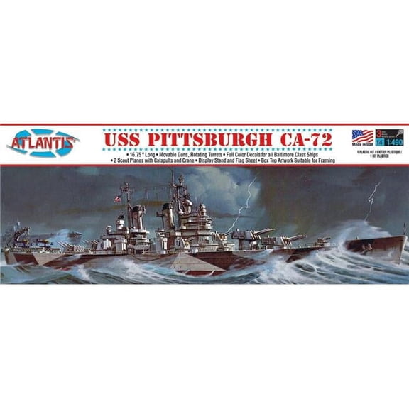 Atlantis Models USS Pittsburgh CA-72 (1/490 Scale) New