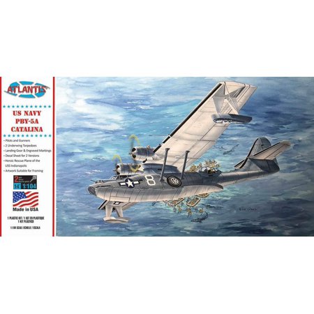 Atlantis Models AANM5301 PBY-5A US Navy Catalina Seaplane Plastic Figures 1/104