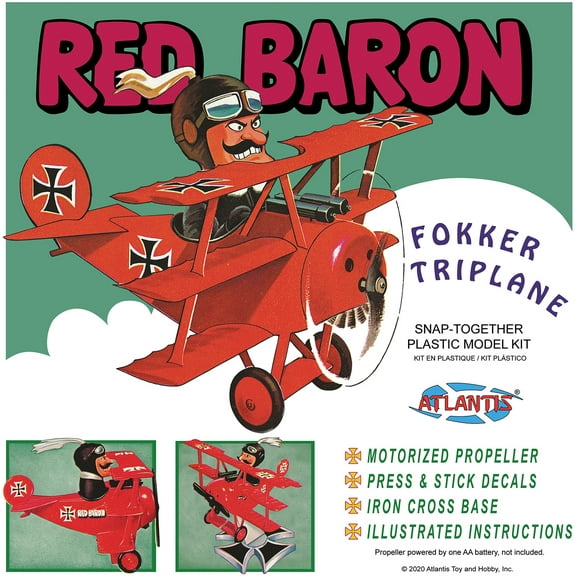 Red Baron Fokker Tri Plane Snap Model Kit