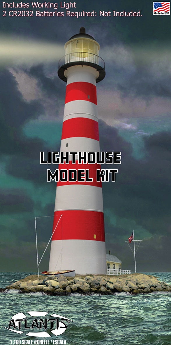 South Stack Lighthouse Model Kit Atlantis - 1:160 Scale Model Kit - Lighthouse with Light and Diorama ...