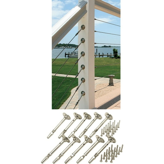 Atlantis Rail System C0981-1004 Rail Easy Cable Tensioner for Railing, 10-Pack