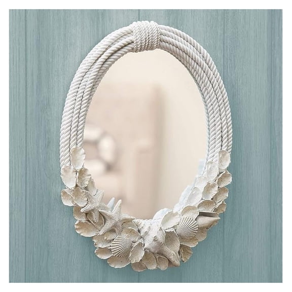 Atlantis Seashells Wall Mirror, Iron, 1 1/2" W x 1 2/5" D x 2 1/4" H