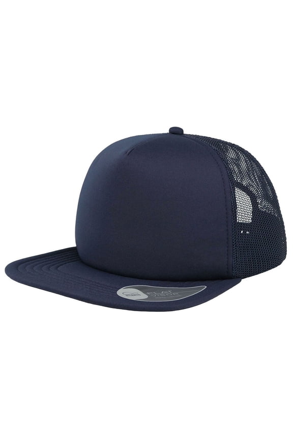 Snap 90s Flat Visor 5 Panel Trucker Cap