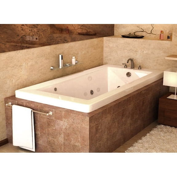 Venetian 32 x 66 Rectangular Whirlpool Jetted Bathtub with Reversible Drain