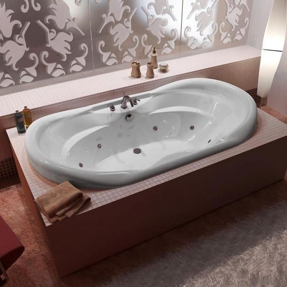 Atlantis Tubs 4170IDL Indulgence 41 x 70 x 23 - Inch Oval Air & Whirlpool Jetted Bathtub w/ Left Side Pump Placement