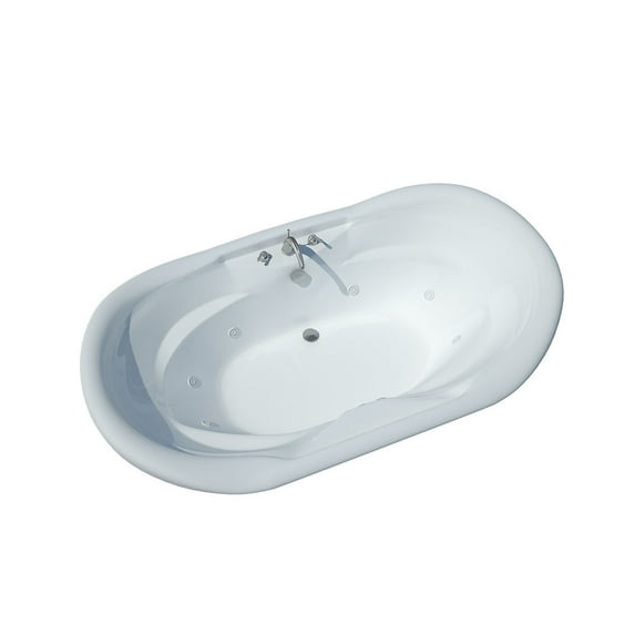Atlantis Tubs 4170IWR Indulgence 41 x 70 x 23 - Inch Oval Whirlpool Jetted Bathtub w/ Right Side Pump Placement