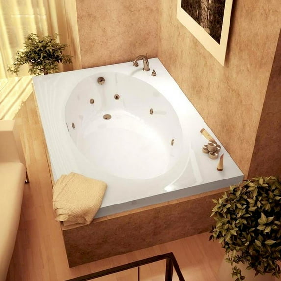 Atlantis Tubs 4272VCWL Vogue 42 x 72 x 23 - Inch Rectangular Whirlpool Jetted Bathtub w/ Left Side Pump Placement