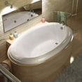thumbnail image 1 of Petite 44 x 78 Oval Soaking Bathtub with Center Drain in White, 1 of 2