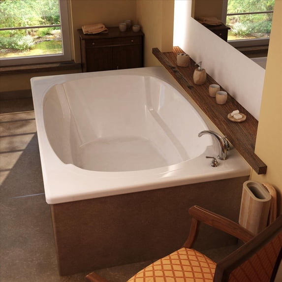 Charleston 48 x 78 Rectangular Soaking Bathtub with Reversible Drain