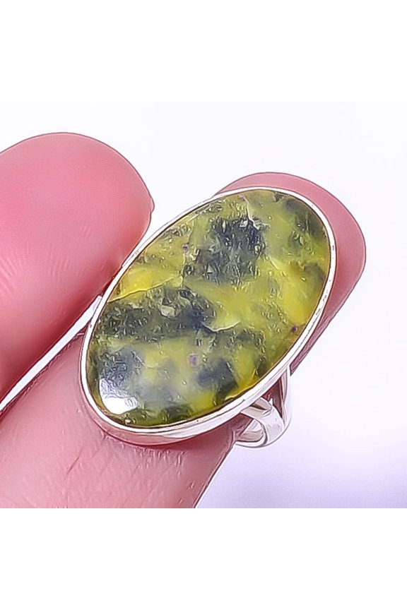 Atlantisite Stichite Handmade Gemstone 925 Silver Plated Jewelry Ring s.8 A311, Valentine's Day Gift, Birthday Gift, Beautiful Jewelry For Woman