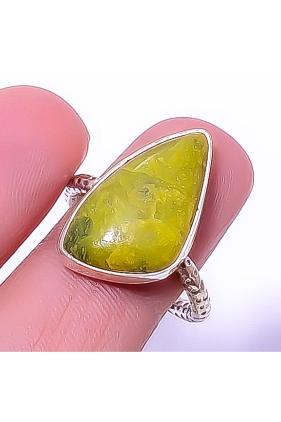 Atlantisite Stichite Handmade Gemstone 925 Silver Plated Jewelry Ring s.8 A355, Valentine's Day Gift, Birthday Gift, Beautiful Jewelry For Woman