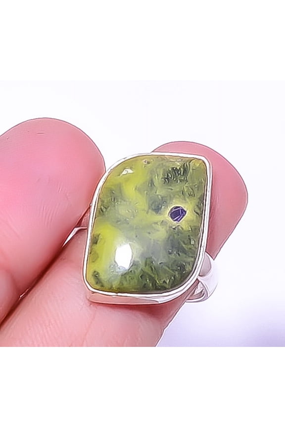 Atlantisite Stichite Handmade Gemstone 925 Sterling Silver Jewelry Ring s.8 A361, Beautiful Jewelry For Woman, New Year Sale, Valentin's Day Gift
