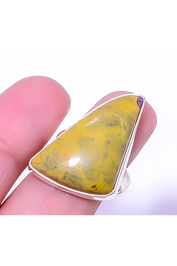 Atlantisite Stichite Handmade Gemstone 925 Silver Plated Jewelry Ring s.8 A398, Valentine's Day Gift, Birthday Gift, Beautiful Jewelry For Woman