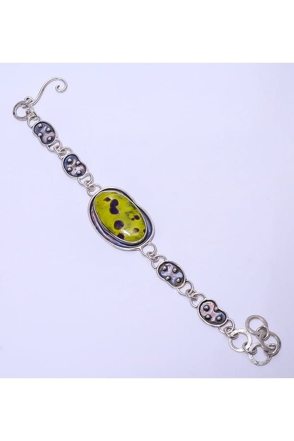Atlantisite - Tasmania 925 Sterling Silver Bracelet 7.99" B_9206_72_33, Gemstone Jewelry, Birthday Gift, Beautiful Jewelry For Woman & Girls