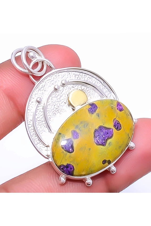 Atlantisite - Tasmania 925 Sterling Silver Pendant 1.76" P995472, Christmas Gift