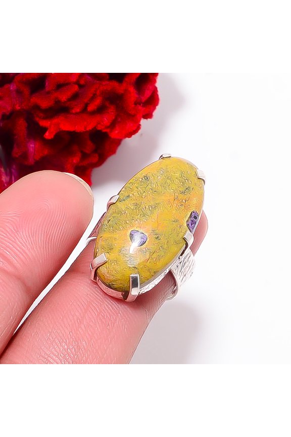 Atlantisite - Tasmania Gemstone 925 Sterling Silver Ring S.6.5 R9774, Christmas Gift