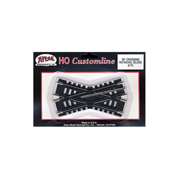 Atlas Model 173 Code 100 30 Degree Crossing Track 4 CL N/S HO ATL173