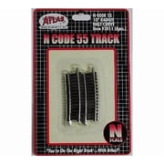 Atlas N Scale Code 55 10" Radius 1/2 Curve 6-Pack Model Train Track