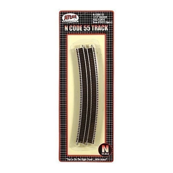 Atlas 2022 N Scale Code 55 17.5" Radius Full Curve