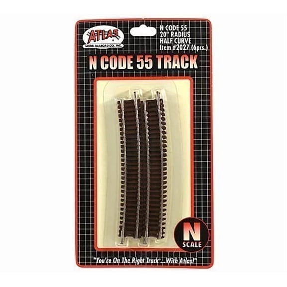 Atlas 2027 N Scale Code 55 20" Radius Half Curve