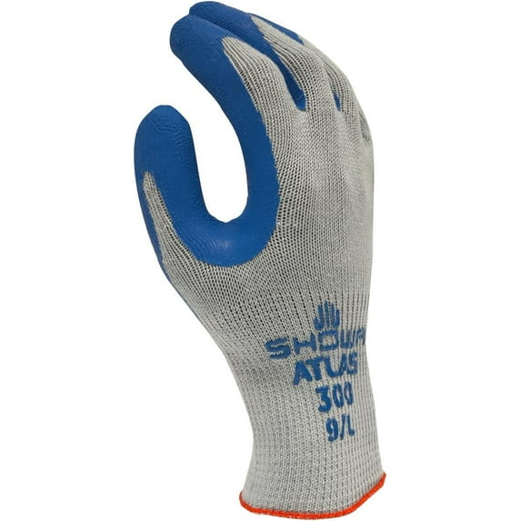 SHOWA Atlas Fit 300 Work Glove - Utility, Men, Medium - Pair, White