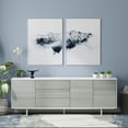 thumbnail image 1 of Atlas 78" x 28" Highboy Modern TV Stand Cabinet And Sideboard - White Frame, Grey Door/Drawers, White Base, 1 of 8