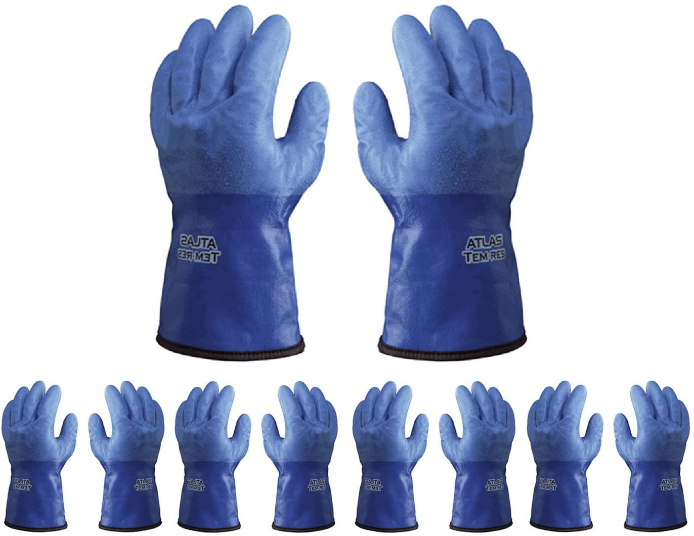Atlas ATL282 TemRes Textured Polyurethane Large General Work Gloves,  12-Pairs 