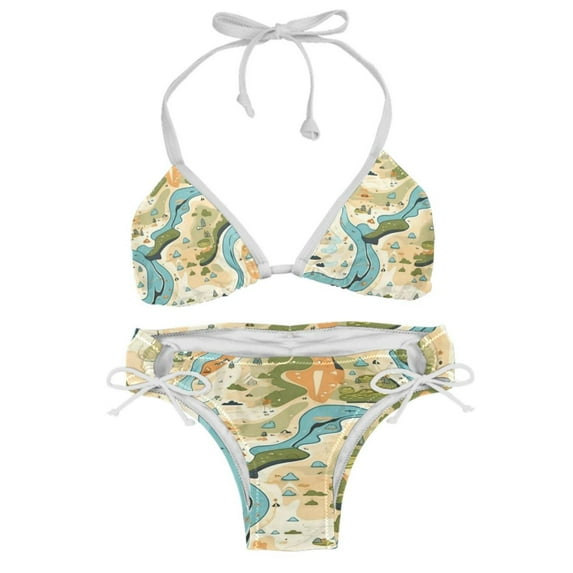 Atlas Adjustable Strap Bikini Set with Detachable Sponge, Two-Pack - Ideal for All Swim Suit Scenes