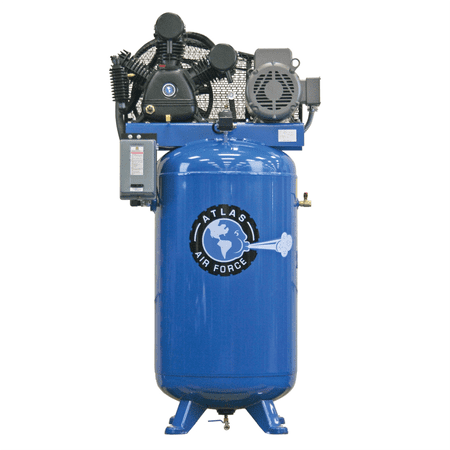 Atlas AF9 Air Compressor 7.5HP Motor with 80-Gallon Tank Quiet Operation