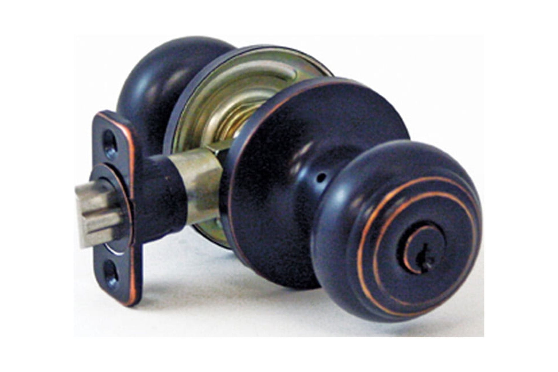 Atlas Classic Entry Locking Door Knob, Oil Rubbed Bronze
